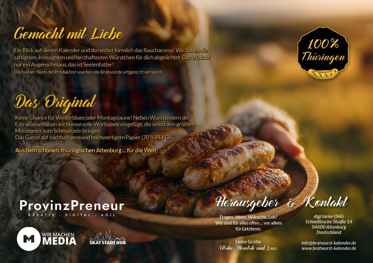 Der Bratwurstkalender 2026