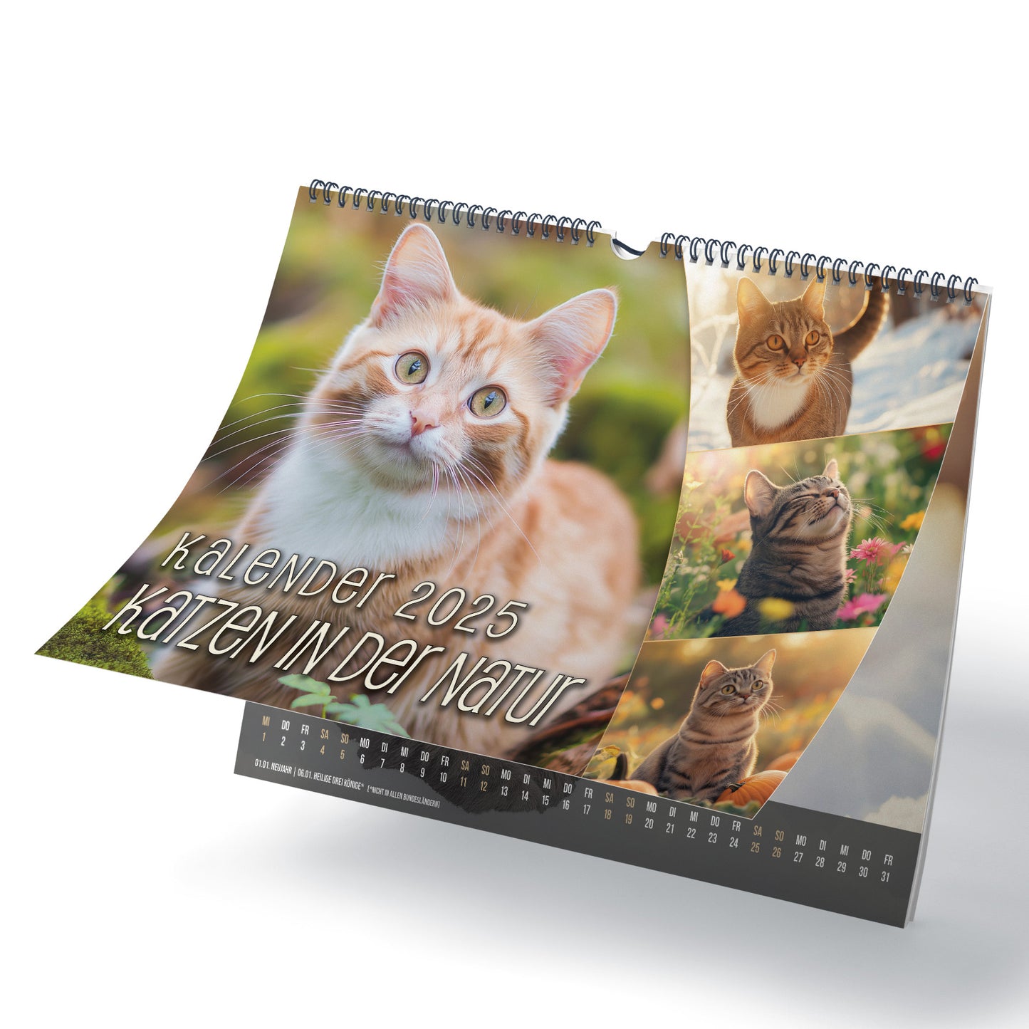 Kalender "Katzen in der Natur" 2025