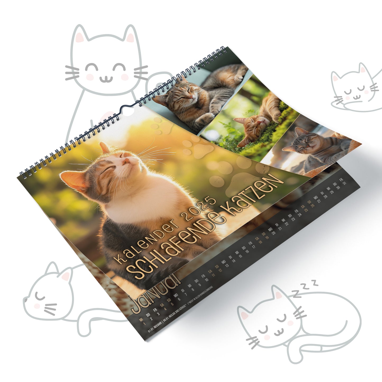 Kalender "Schlafende Katzen" 2025